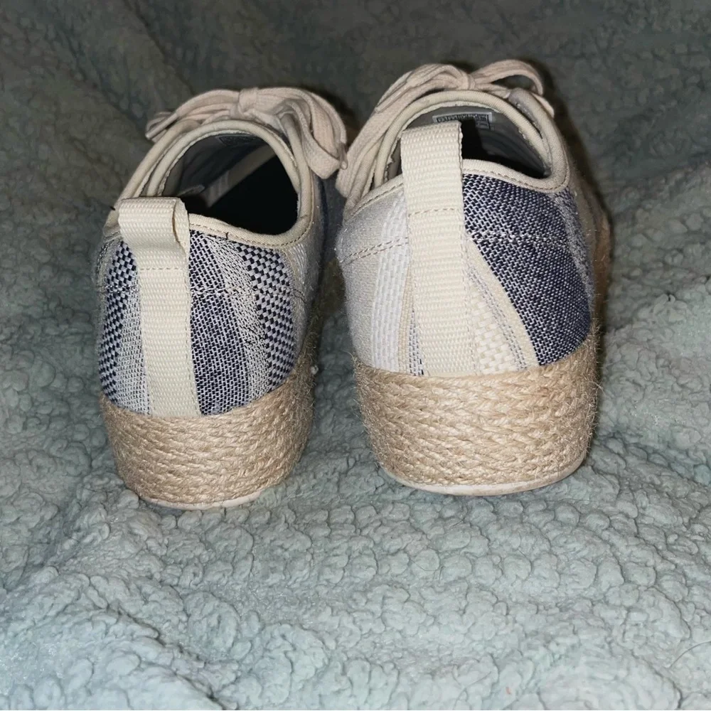 Skechers BOBS Sesame Espadrille Sneaker - platform striped canvas shoes - Picture 4 of 9